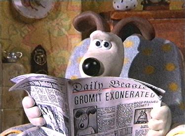 gromit reading